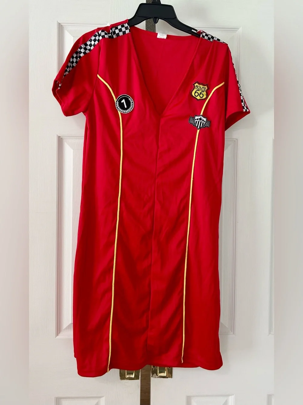 Vintage Costume pit stop racing girl mini dress size girls large (12/14)